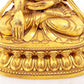 A solemn gilt bronze Bodhisattva statue