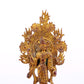 A serene gilt bronze statue of Bodhisattva