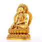 A solemn gilt bronze Bodhisattva statue