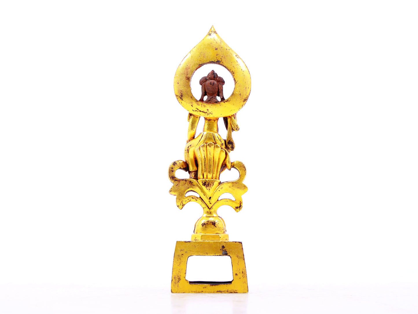 A serene gilt bronze statue of Bodhisattva