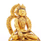 A solemn gilt bronze Bodhisattva statue