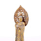 A serene alloy bronze statue of Gautama Buddha