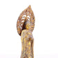 A serene alloy bronze statue of Gautama Buddha