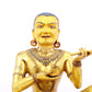 A solemn gilt bronze figure inlaid with turquoise