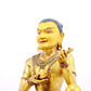 A solemn gilt bronze figure inlaid with turquoise