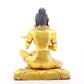 A solemn gilt bronze figure inlaid with turquoise