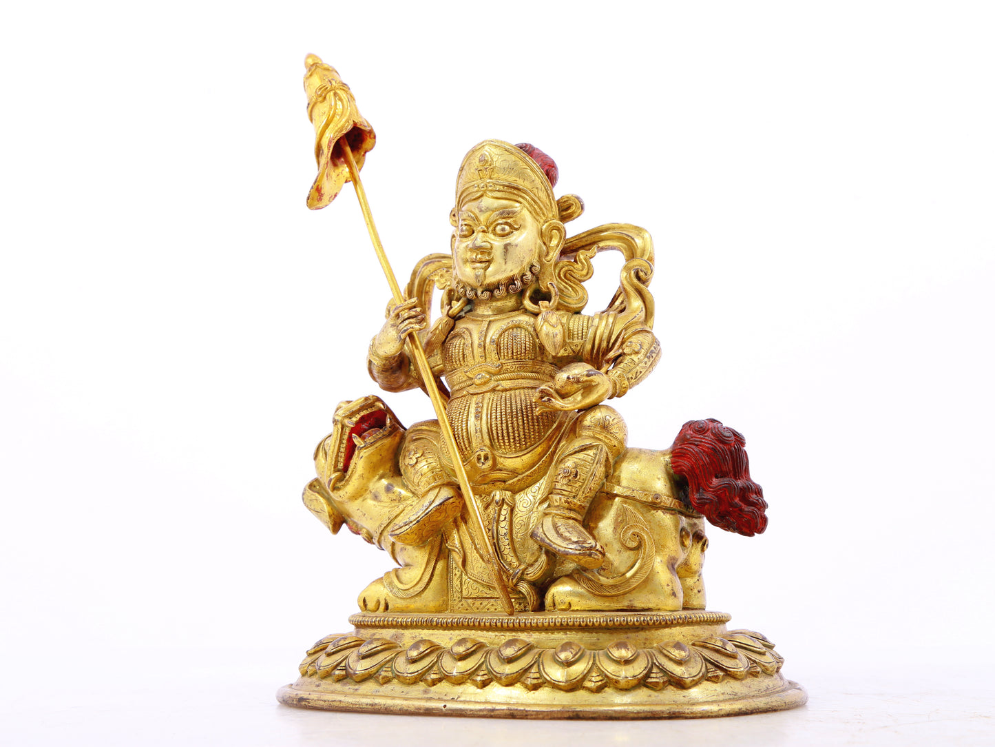 gilt bronze statue of the Heavenly King of Treasures