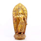 A solemn gilt bronze statue of Tara