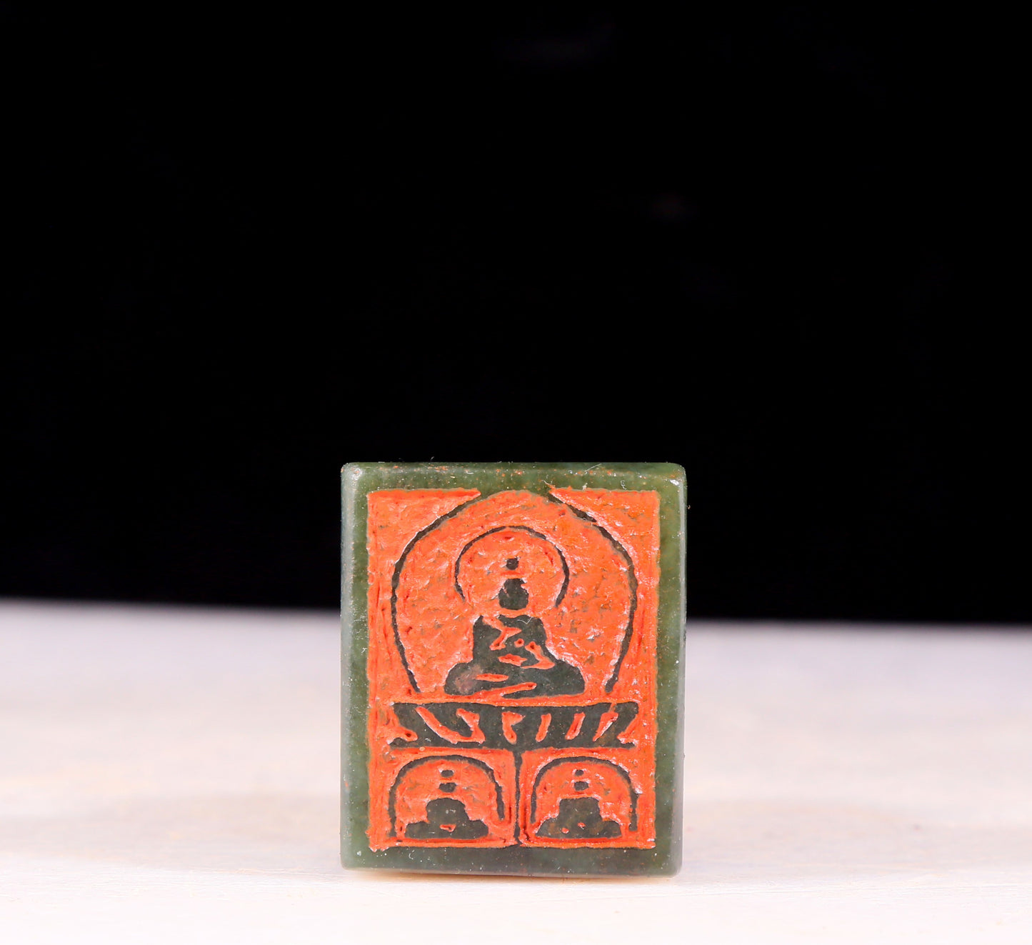 An exquisite jasper Maitreya seal