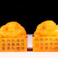 A set of exquisite Tianhuang stone dragon seals