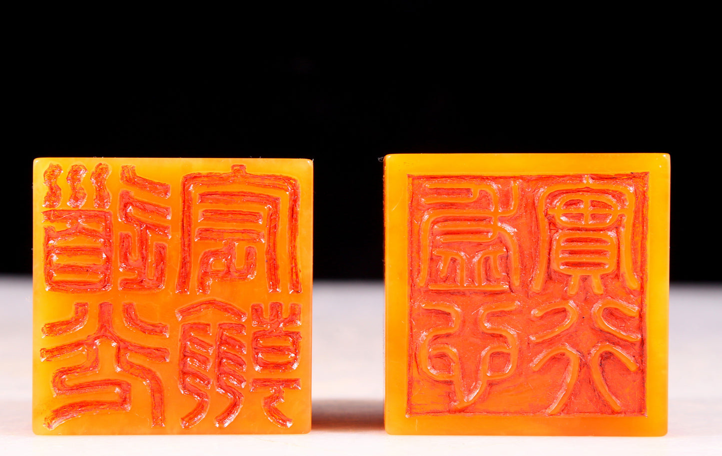 A set of exquisite Tianhuang stone dragon seals