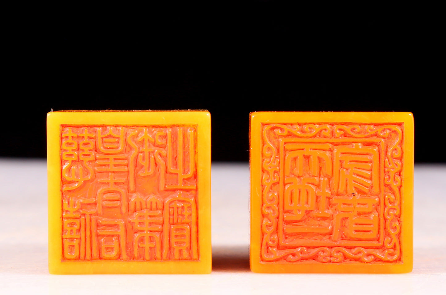 A set of exquisite Tianhuang stone seals with auspicious animal patterns