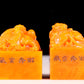 A set of exquisite Tianhuang stone seals with auspicious animal patterns