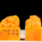 A set of exquisite Tianhuang stone seals with auspicious animal patterns