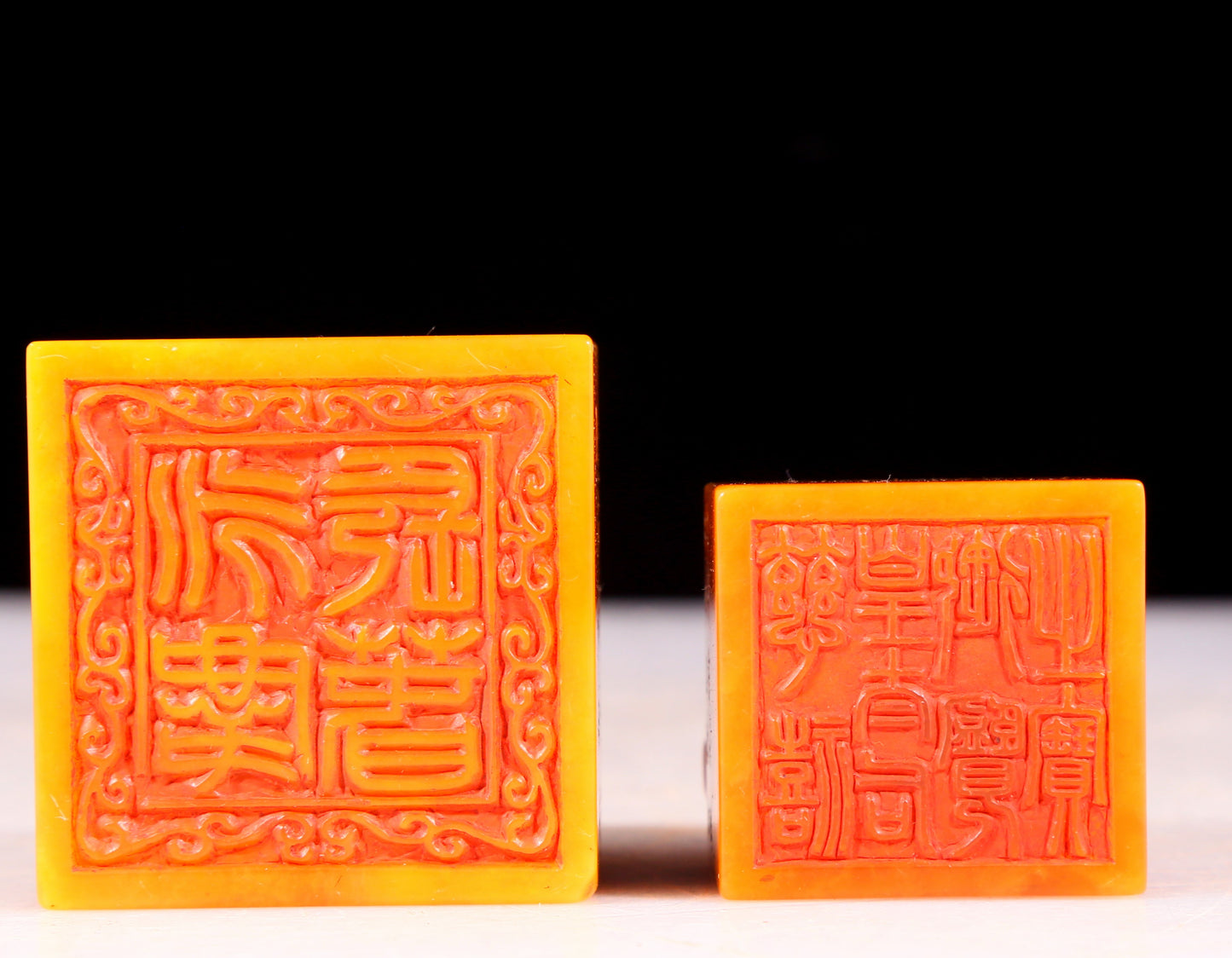 A set of exquisite Tianhuang stone seals with auspicious animal patterns