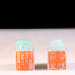 A set of exquisite Shoushan stone auspicious animal seals