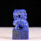 A fine lapis lazuli lion seal