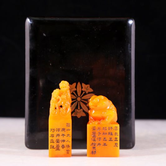 A set of exquisite Tianhuang stone auspicious animal seals