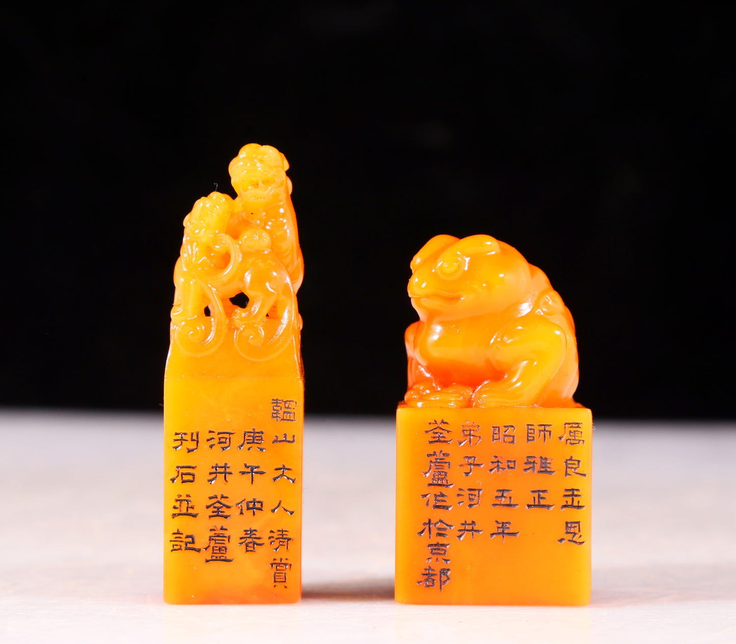 A set of exquisite Tianhuang stone auspicious animal seals