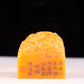 An exquisite Tianhuang stone seal with auspicious clouds and dragon pattern