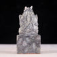 An exquisite black and white jade dragon seal