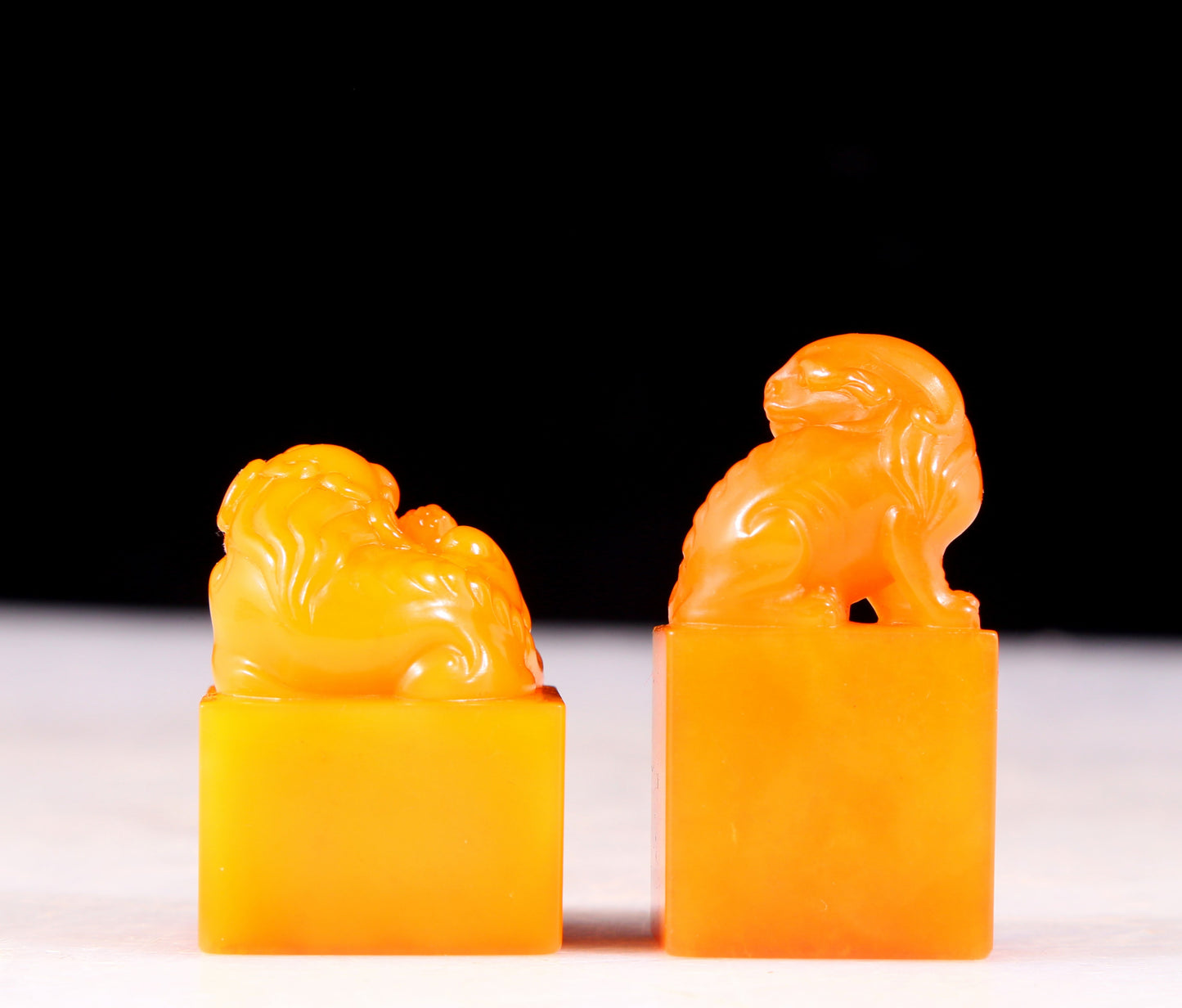 A set of exquisite Tianhuang stone auspicious animal seals