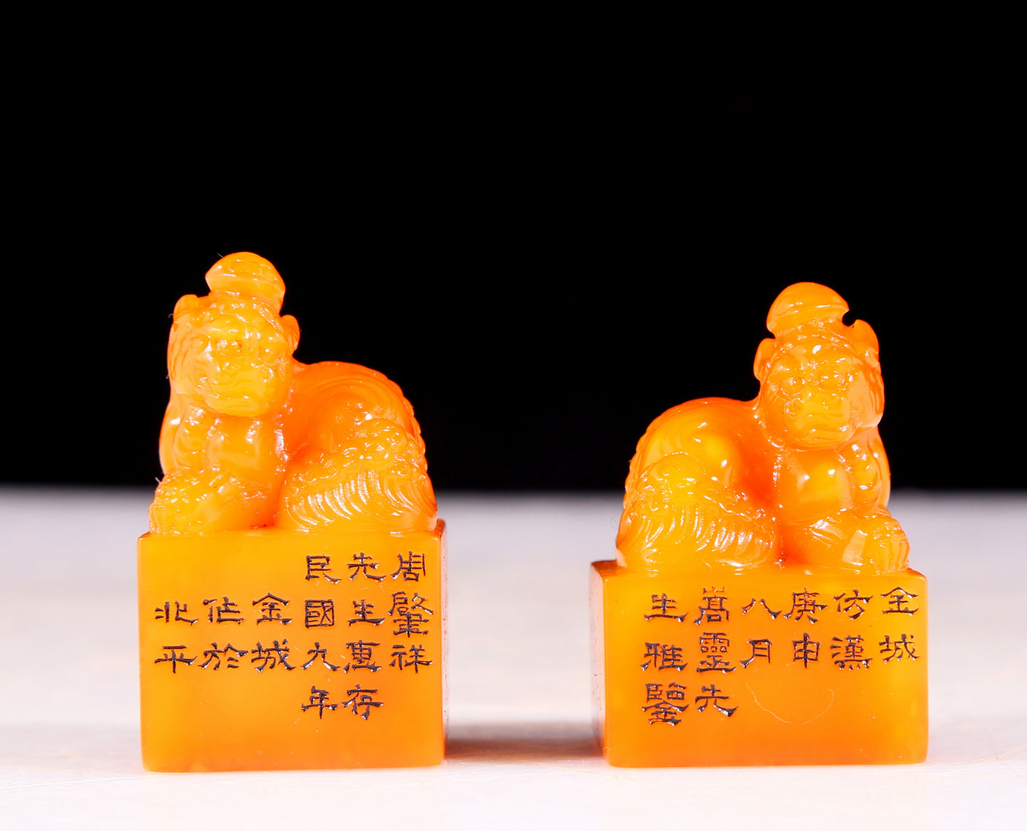 A set of exquisite Tianhuang stone auspicious animal seals