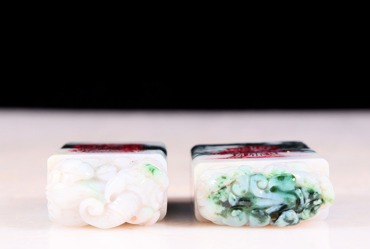 An exquisite Tianhuang stone auspicious animal seal and two jade auspicious animal seals