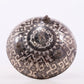 An exquisite bronze-inlaid silver animal-eared tripod jar with lid