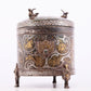 Wonderful Bronze Gold& Silver-Inlaid 'Auspicious Beast& Auspicious Cloud' Tripod Jar And Cover