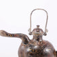 An exquisite bronze inlaid gold and silver duck-shaped ewer