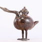 An exquisite bronze inlaid gold and silver duck-shaped ewer