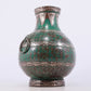 A Wonderful Bronze Silver-Inlaid Beast-Handled Vase With Inscriptions