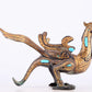 An exquisite bronze inlaid gold and turquoise phoenix ornament