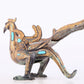 An exquisite bronze inlaid gold and turquoise phoenix ornament