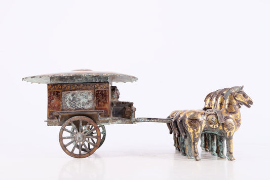 An Exquisite Bronze Gold& Silver-Mounted Carriage Decoration