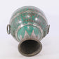 A Wonderful Bronze Silver-Inlaid Beast-Handled Vase With Inscriptions