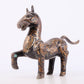 A pair of bronze inlaid gold and silver horse ornaments