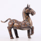 A pair of bronze inlaid gold and silver horse ornaments