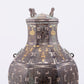 A Wonderful Bronze Gold& Silver-Inlaid 'Mythical Bird' Beast-Handled Vase And Cover