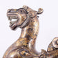 An exquisite bronze inlaid gold and silver auspicious animal ornament