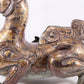 An exquisite bronze inlaid gold and silver auspicious animal ornament