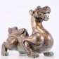 An exquisite bronze inlaid gold and silver auspicious animal ornament