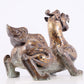 An exquisite bronze inlaid gold and silver auspicious animal ornament