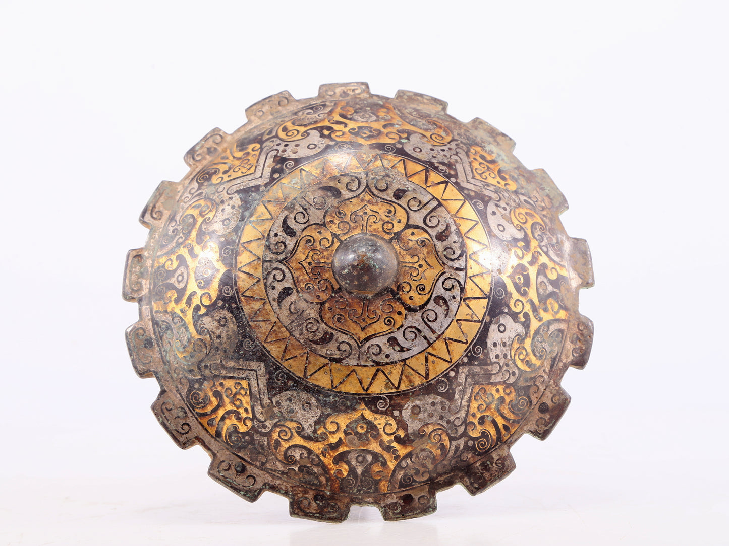 An exquisite bronze inlaid gold and silver carriage ornament