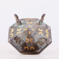 A Wonderful Bronze Gold& Silver-Inlaid 'Mythical Bird' Beast-Handled Vase And Cover