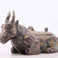 A Wonderful Bronze Gold& Silver-Inlaid 'Buffalo' Box With Inscriptions