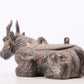 A Wonderful Bronze Gold& Silver-Inlaid 'Buffalo' Box With Inscriptions