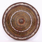 An exquisite bronze inlaid gold and silver round mirror