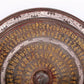 An exquisite bronze inlaid gold and silver round mirror